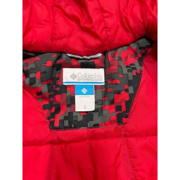 Columbia Lightning Lift Kids' Jacket Boys size Small 8 Red Minecraft Black - Picture 7 of 11